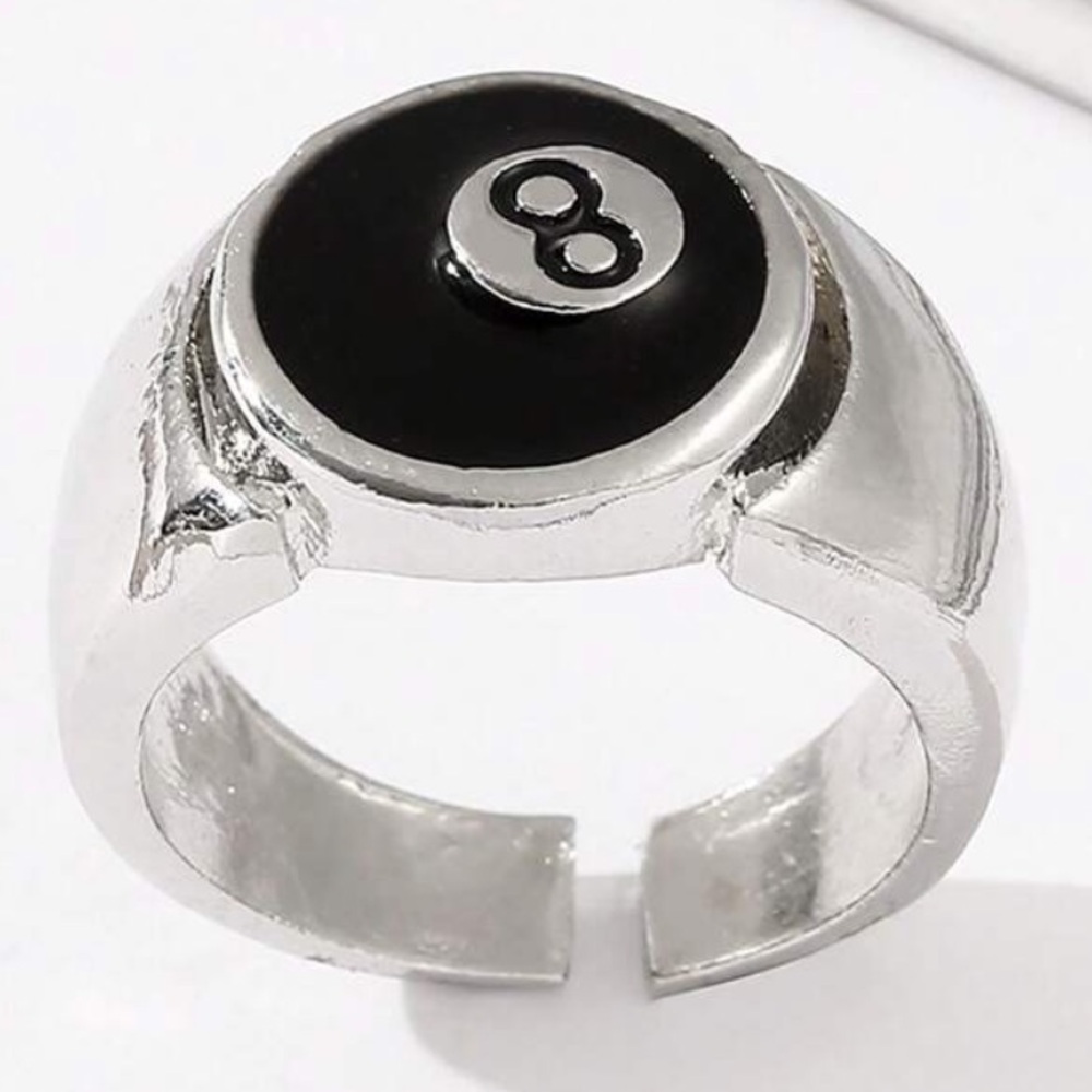 Eight Ball Open Ring